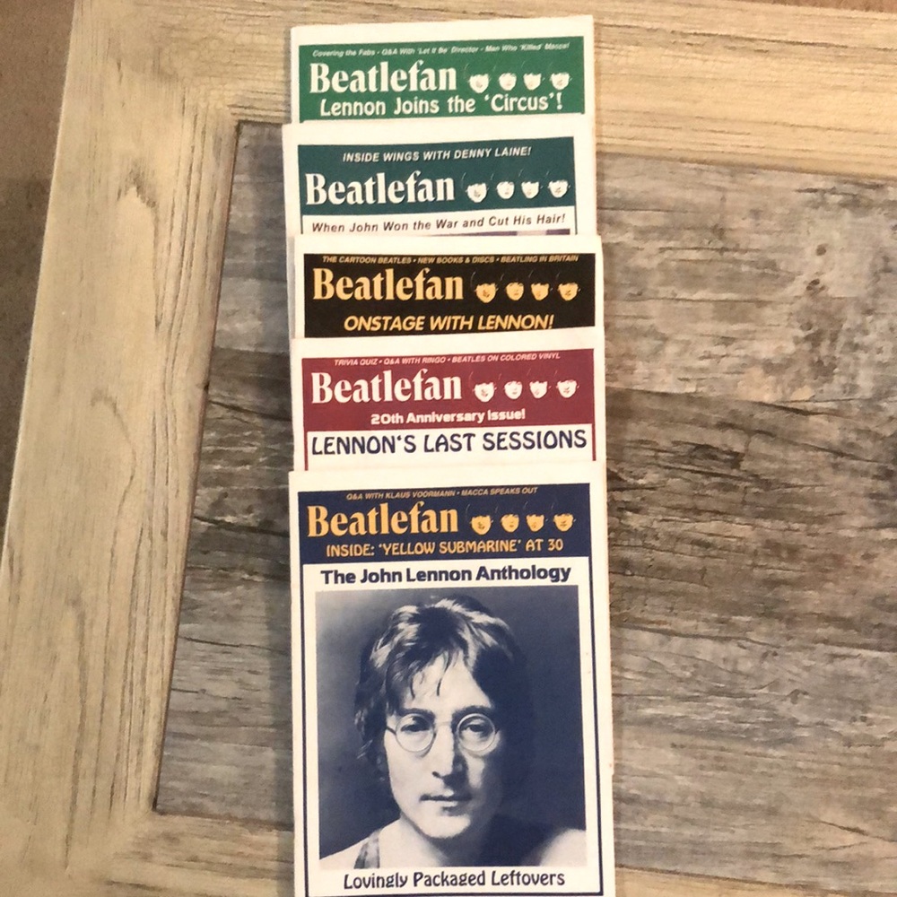 Collection of 5 Beatlefan Magazines featuring John Lennon